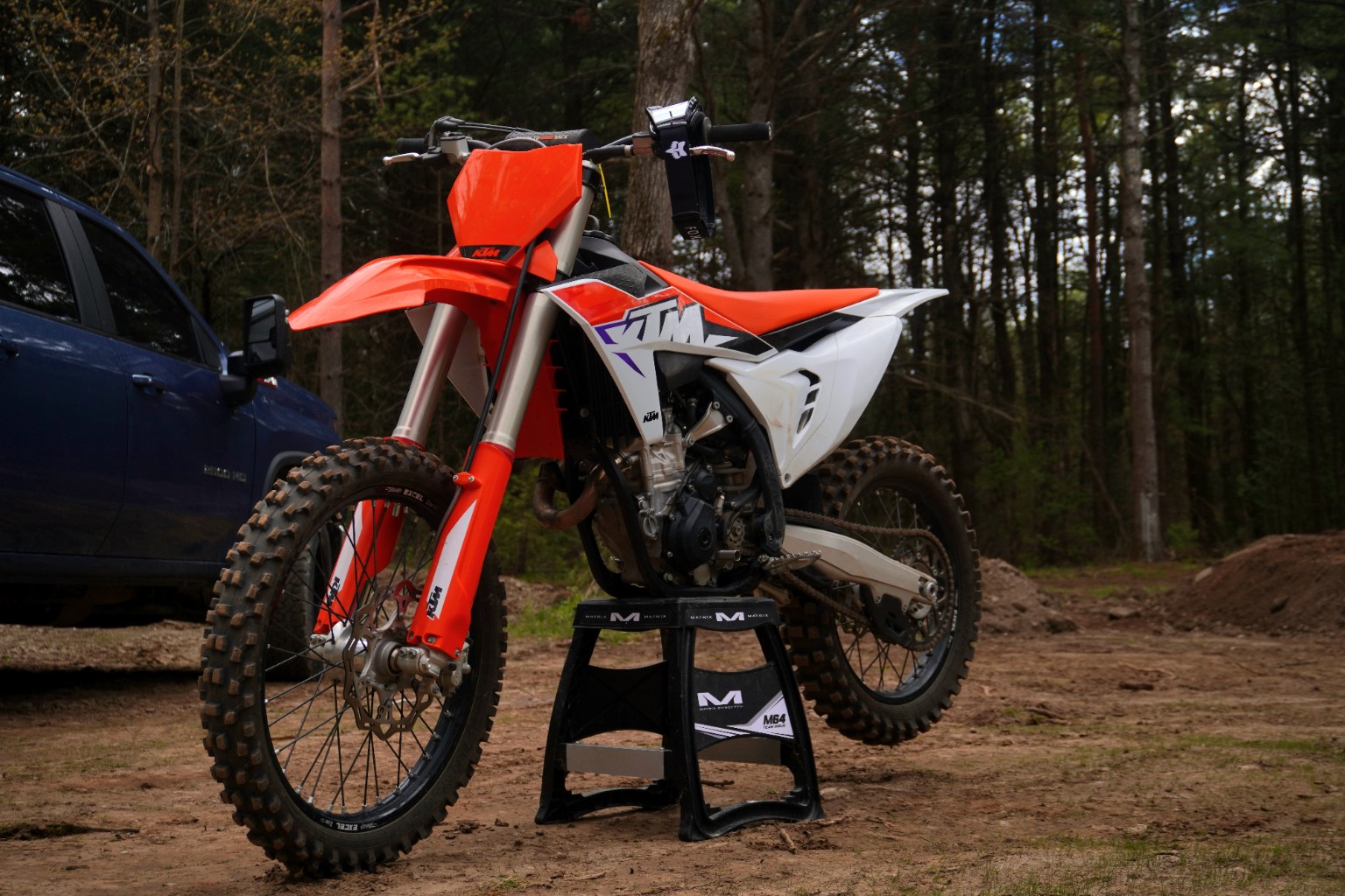 Orange KTM dirt bike photo