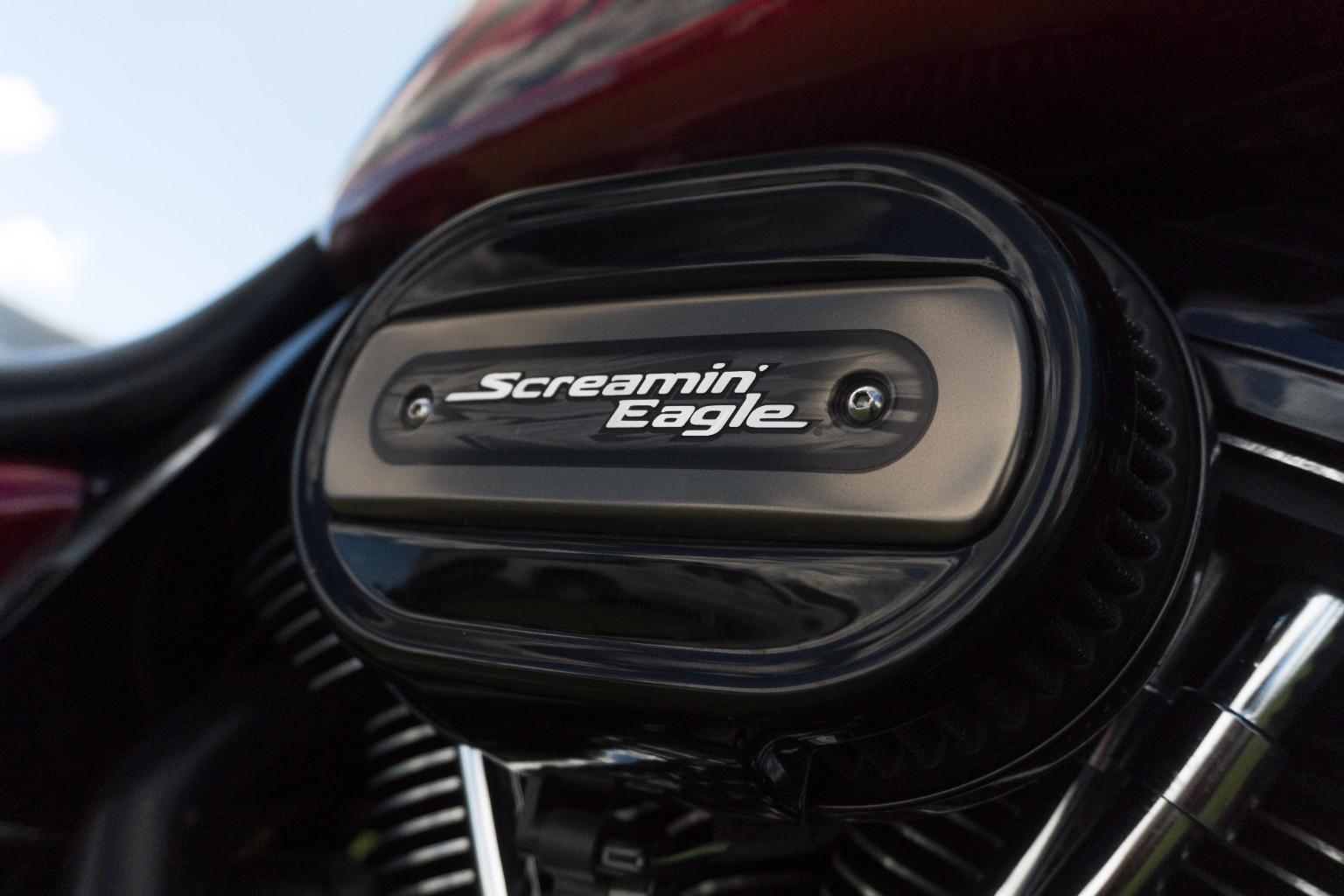 Screamin Eagle motorcycle detail photo